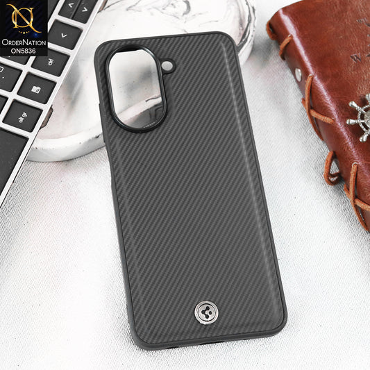 Xiaomi Poco C71 4G Cover - Black - New Deluxe High Quality Matte Soft Tpu Carbon Fiber Texture Case