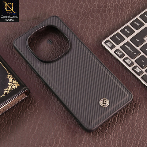 Xiaomi Redmi Note 14 Pro 4G Cover -Black - New Deluxe High Quality Matte Soft Tpu Carbon Fiber Texture Case