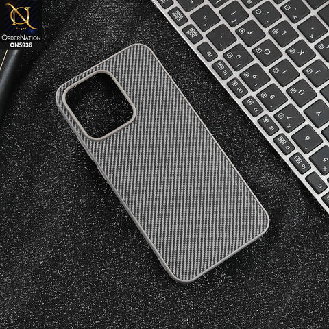 Oppo Reno 14F- Gray - New Deluxe High Quality Matte Soft Tpu Carbon Fiber Texture Case