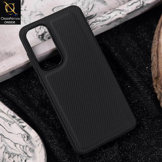 Samsung Galaxy S24 FE Cover - Black -  New Deluxe High Quality Matte Soft Tpu Carbon Fiber Texture Case