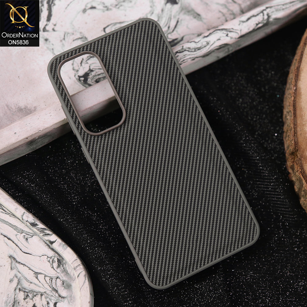Samsung Galaxy S24 FE Cover - Gray -  New Deluxe High Quality Matte Soft Tpu Carbon Fiber Texture Case
