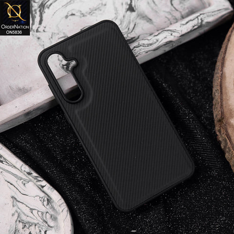 Samsung Galaxy A15 4G Cover - Black -  New Deluxe High Quality Matte Soft Tpu Carbon Fiber Texture Case
