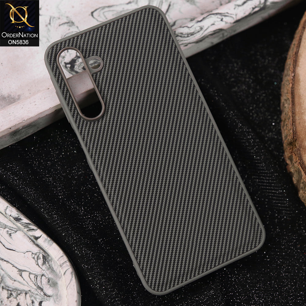 Samsung Galaxy A16 5G Cover - Gray -  New Deluxe High Quality Matte Soft Tpu Carbon Fiber Texture Case