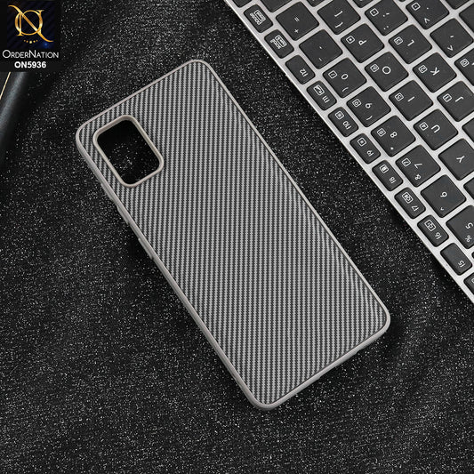 Samsung Galaxy A51- Gray - New Deluxe High Quality Matte Soft Tpu Carbon Fiber Texture Case