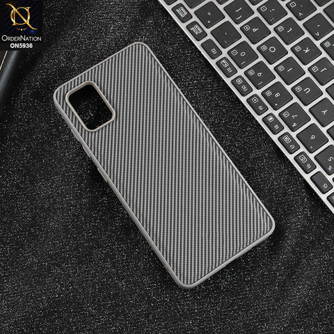 Samsung Galaxy A51- Gray - New Deluxe High Quality Matte Soft Tpu Carbon Fiber Texture Case