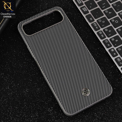 Infinix Smart 10 Plus Cover - Gray  - New Deluxe High Quality Matte Soft Tpu Carbon Fiber Texture Case