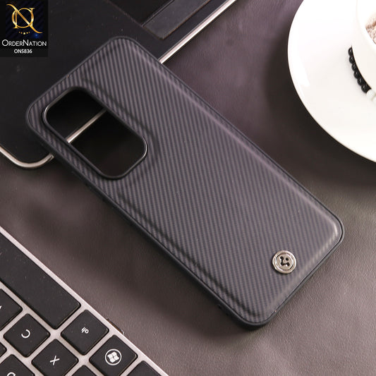 Tecno Spark 40 Pro Cover - Black - New Deluxe High Quality Matte Soft Tpu Carbon Fiber Texture Case