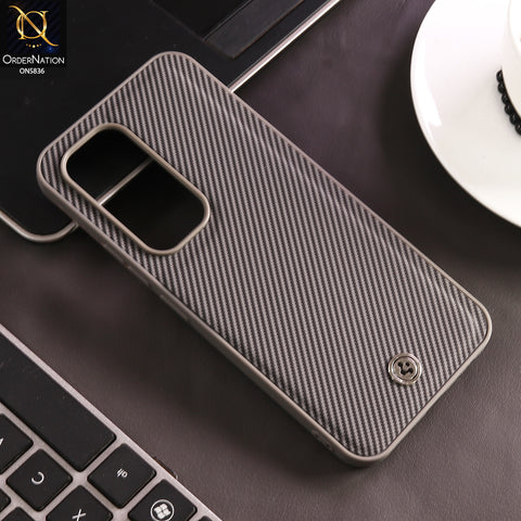 Tecno Spark 40 Pro Cover - Gray - New Deluxe High Quality Matte Soft Tpu Carbon Fiber Texture Case
