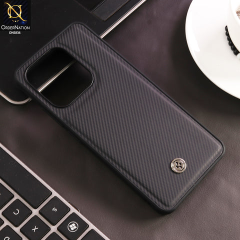 Infinix Smart 7 Cover - Black - New Deluxe High Quality Matte Soft Tpu Carbon Fiber Texture Case