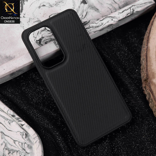 Vivo Y200e Cover - Black -  New Deluxe High Quality Matte Soft Tpu Carbon Fiber Texture Case