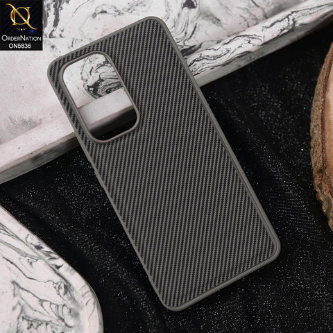 Vivo Y100 4G Cover - Gray -  New Deluxe High Quality Matte Soft Tpu Carbon Fiber Texture Case