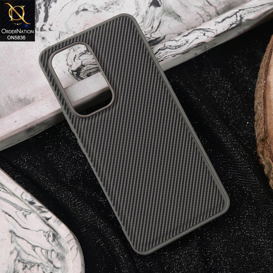 Vivo V30 Lite 4G Cover - Gray -  New Deluxe High Quality Matte Soft Tpu Carbon Fiber Texture Case