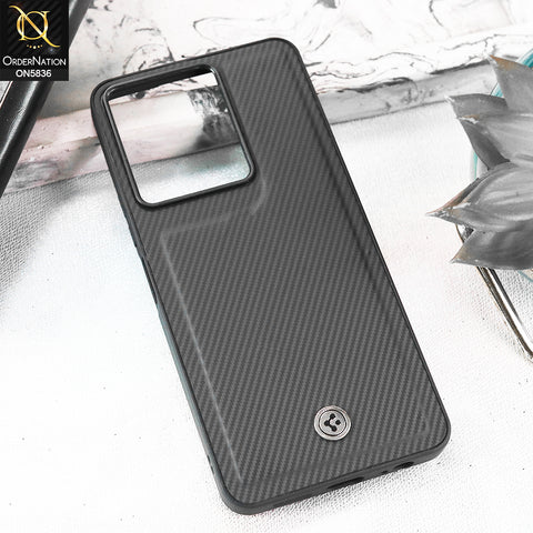 Vivo Y36 5G Cover - Black - New Deluxe High Quality Matte Soft Tpu Carbon Fiber Texture Case