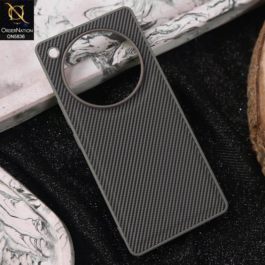 Infinix Zero 40 4G Cover - Gray -  New Deluxe High Quality Matte Soft Tpu Carbon Fiber Texture Case
