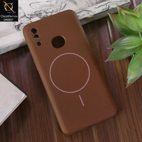Samsung Galaxy A10s Cover - Brown - New Exclusive High End Matte Tpu Soft Case With Magsafe Design