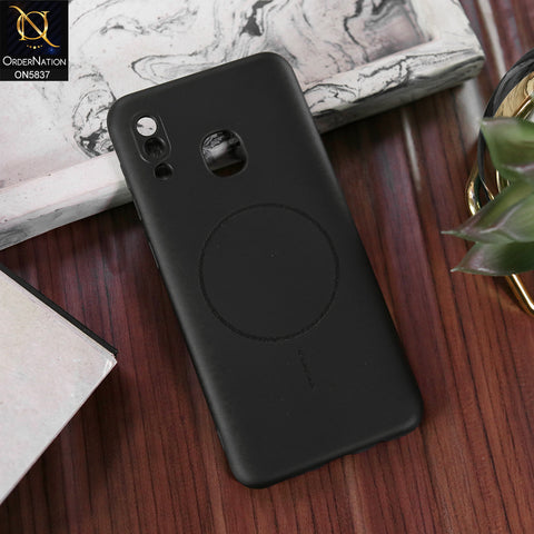 Samsung Galaxy A20 Cover - Black - New Exclusive High End Matte Tpu Soft Case With Magsafe Design