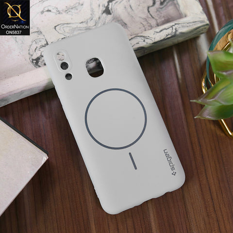 Samsung Galaxy A30 Cover - Gray - New Exclusive High End Matte Tpu Soft Case With Magsafe Design