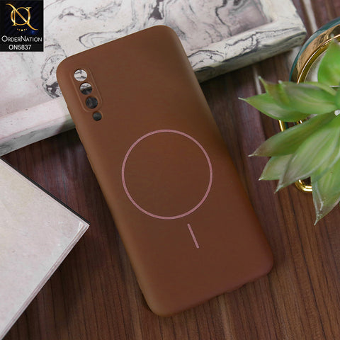 Samsung Galaxy A70s Cover - Brown - New Exclusive High End Matte Tpu Soft Case With Magsafe Design
