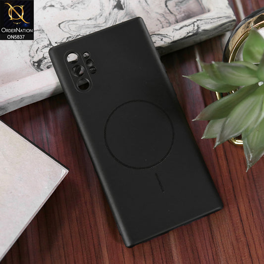 Samsung Galaxy Note 10 Plus Cover - Black - New Exclusive High End Matte Tpu Soft Case With Magsafe Design