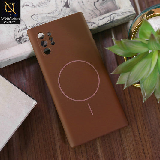 Samsung Galaxy Note 10 Plus Cover - Brown - New Exclusive High End Matte Tpu Soft Case With Magsafe Design