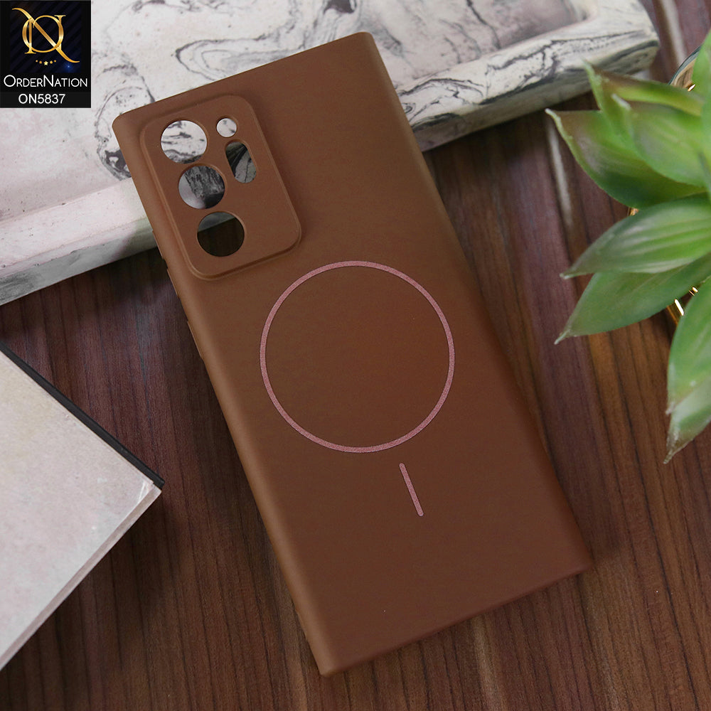 Samsung Galaxy Note 20 Ultra Cover - Brown - New Exclusive High End Matte Tpu Soft Case With Magsafe Design