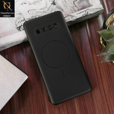 Samsung Galaxy S10 Plus Cover - Black - New Exclusive High End Matte Tpu Soft Case With Magsafe Design