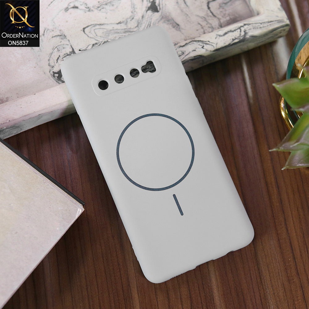 Samsung Galaxy S10 Plus Cover - Gray - New Exclusive High End Matte Tpu Soft Case With Magsafe Design
