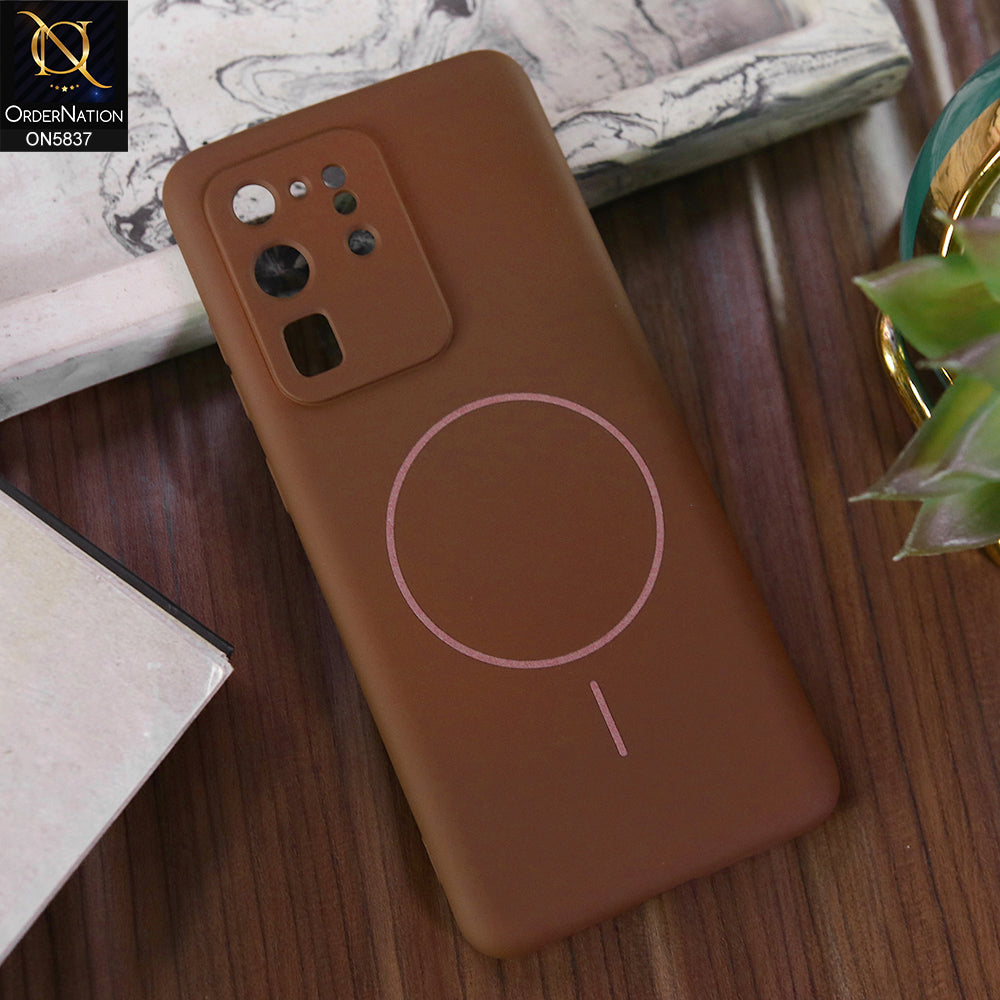 Samsung Galaxy S20 Plus Cover - Brown - New Exclusive High End Matte Tpu Soft Case With Magsafe Design