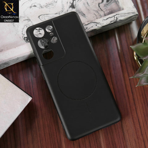 Samsung Galaxy S22 Ultra 5G Cover - Black - New Exclusive High End Matte Tpu Soft Case With Magsafe Design