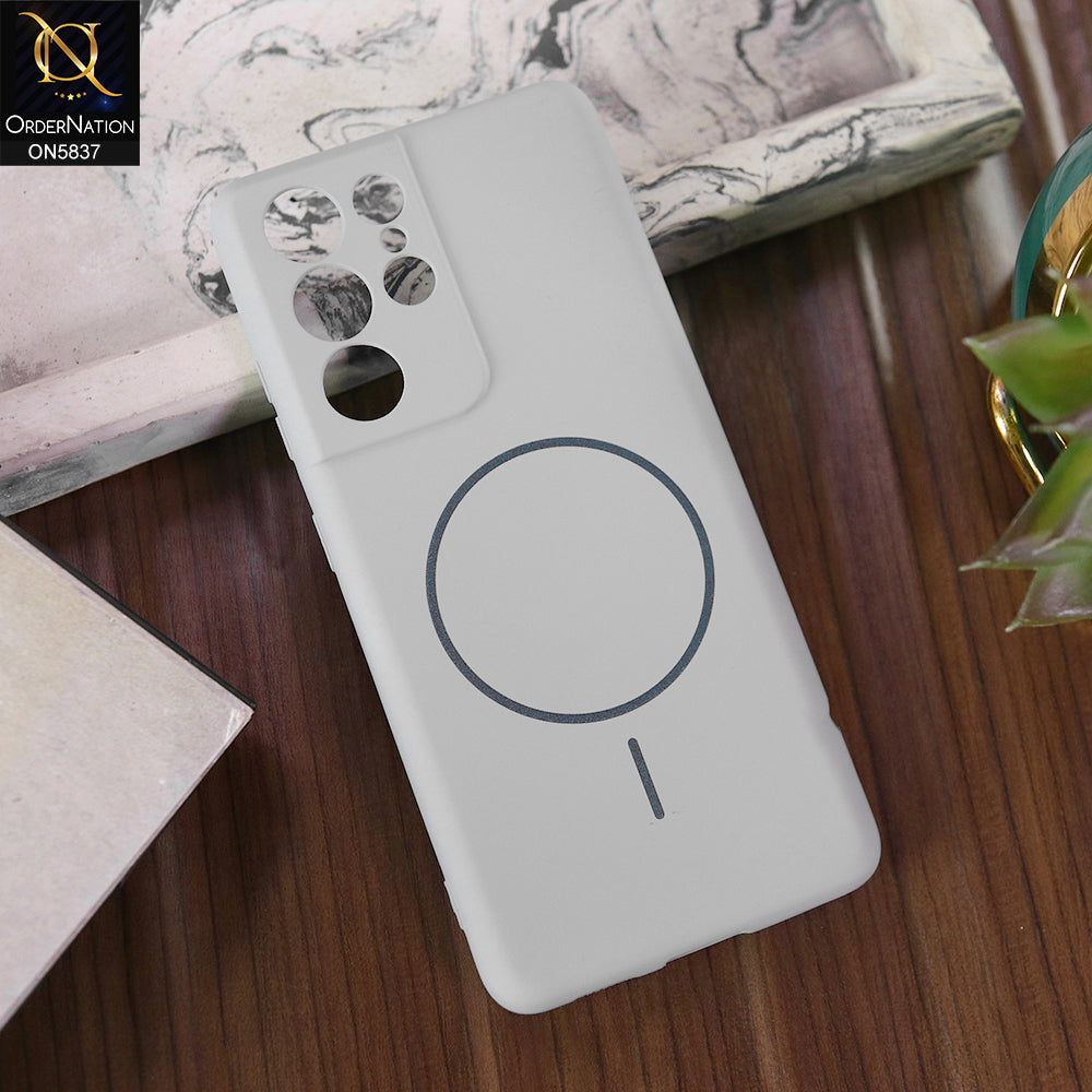 Samsung Galaxy S22 Ultra 5G Cover - Gray - New Exclusive High End Matte Tpu Soft Case With Magsafe Design