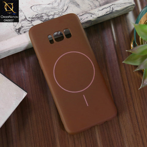 Samsung Galaxy S8 Plus Cover - Brown - New Exclusive High End Matte Tpu Soft Case With Magsafe Design
