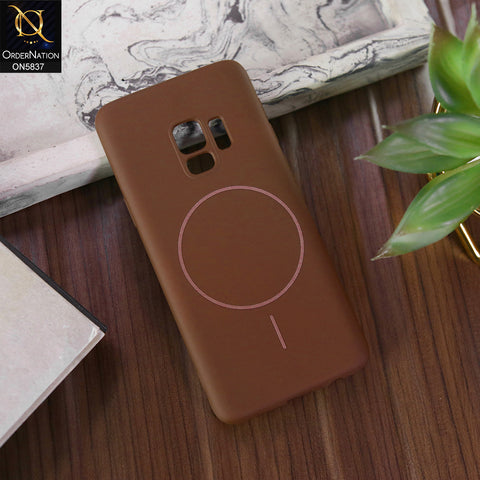 Samsung Galaxy S9 Cover - Brown - New Exclusive High End Matte Tpu Soft Case With Magsafe Design
