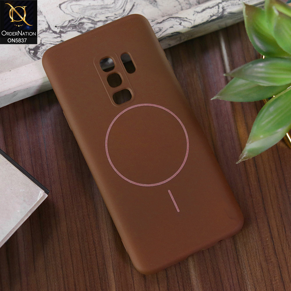Samsung Galaxy S9 Plus Cover - Brown - New Exclusive High End Matte Tpu Soft Case With Magsafe Design