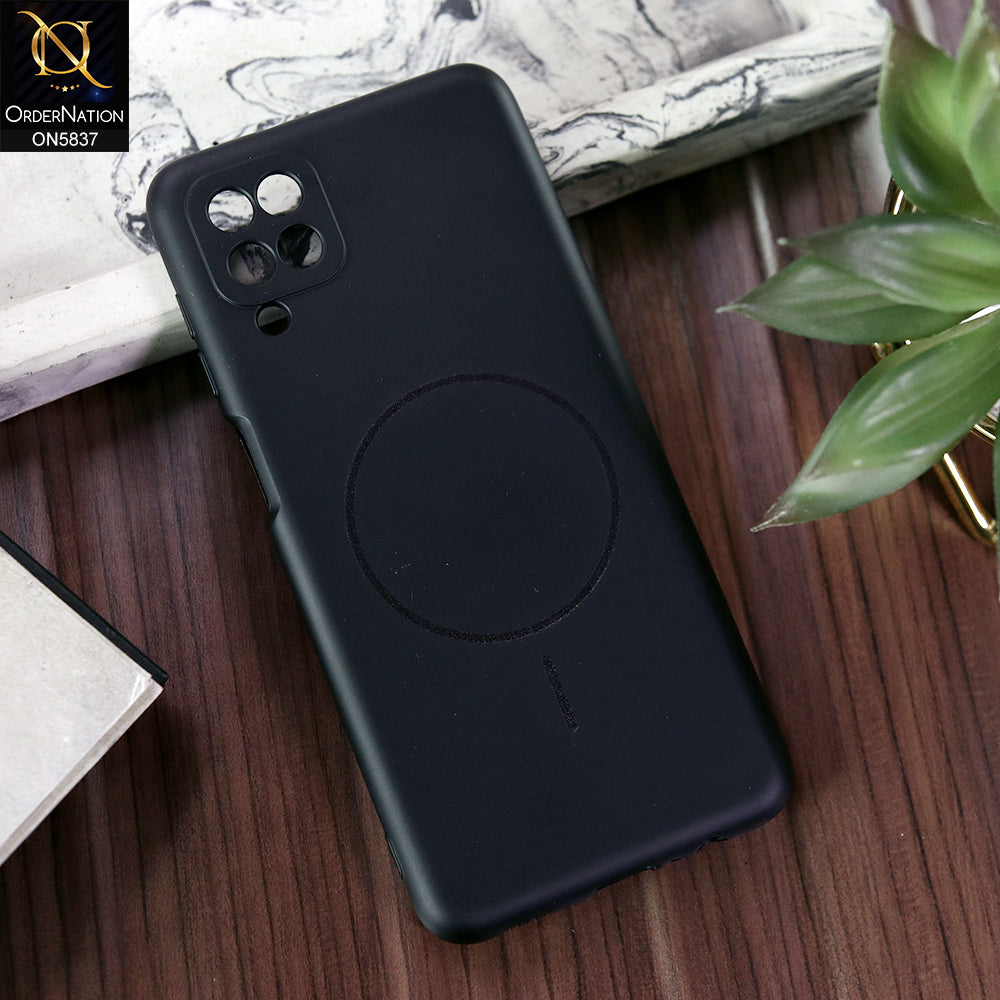 Samsung Galaxy A12 Nacho Cover - Black - New Exclusive High End Matte Tpu Soft Case With Magsafe Design