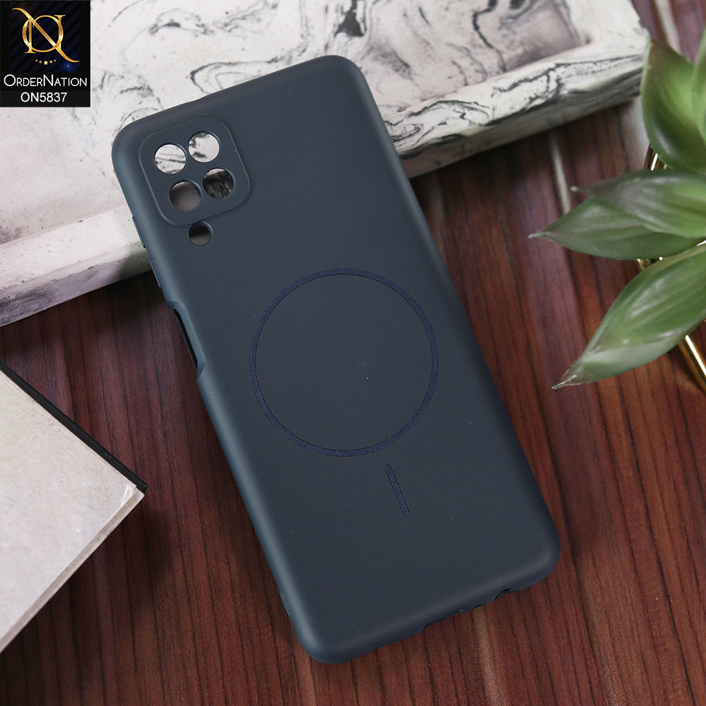Samsung Galaxy A12 Cover - Blue - New Exclusive High End Matte Tpu Soft Case With Magsafe Design