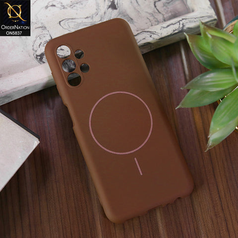 Samsung Galaxy A13 Cover - Brown - New Exclusive High End Matte Tpu Soft Case With Magsafe Design