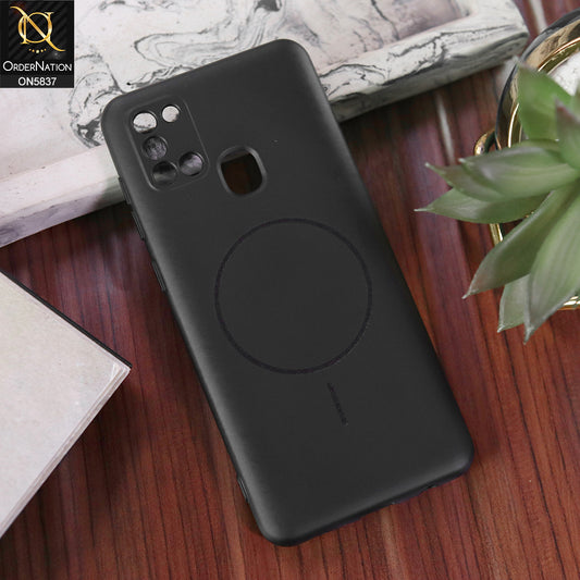 Samsung Galaxy A21s Cover - Black - New Exclusive High End Matte Tpu Soft Case With Magsafe Design