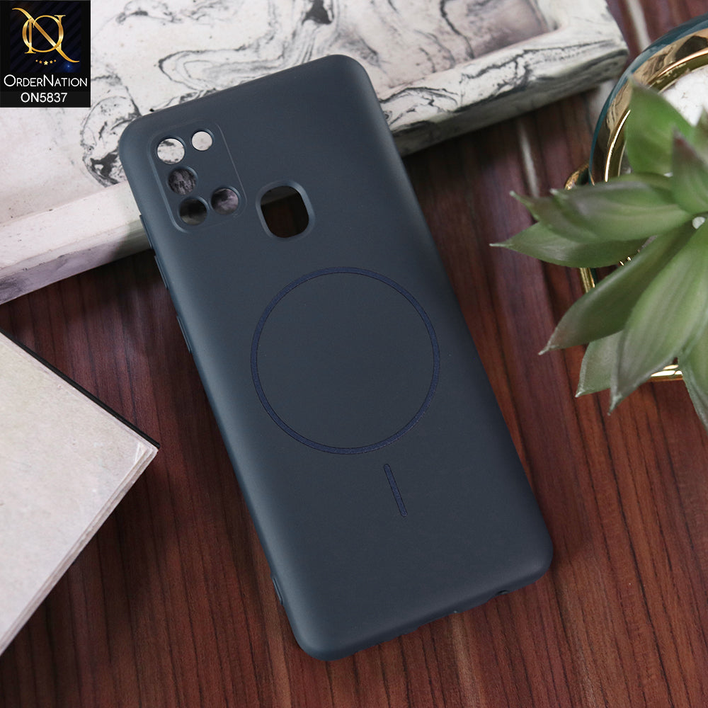 Samsung Galaxy A21s Cover - Blue - New Exclusive High End Matte Tpu Soft Case With Magsafe Design