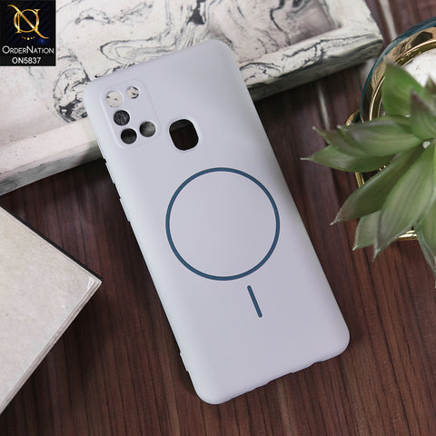 Samsung Galaxy A21s Cover - Gray - New Exclusive High End Matte Tpu Soft Case With Magsafe Design