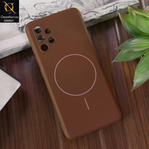 Samsung Galaxy A32 Cover - Brown - New Exclusive High End Matte Tpu Soft Case With Magsafe Design