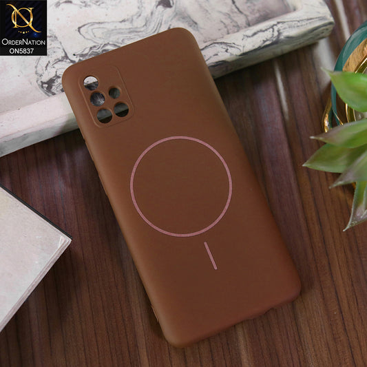 Samsung Galaxy A71 Cover - Brown - New Exclusive High End Matte Tpu Soft Case With Magsafe Design