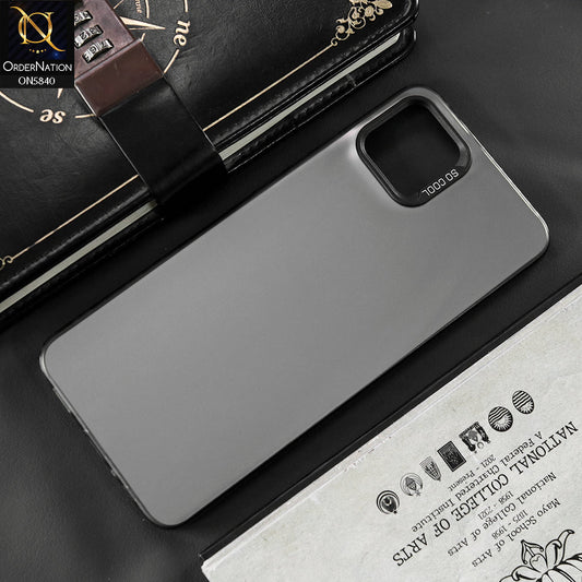 Oppo A16K Cover - Matte Gray - New Exclusive Highend Matte Color Gradient Shiny Case With Soft Borderes Protection
