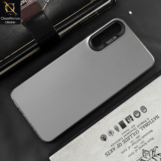 Samsung Galaxy A50s Cover - Matte Gray - New Exclusive Highend Matte Color Gradient Shiny Case With Soft Borderes Protection