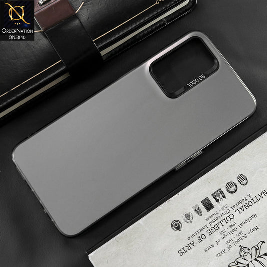 Oppo A55s Cover - Matte Gray - New Exclusive Highend Matte Color Gradient Shiny Case With Soft Borderes Protection