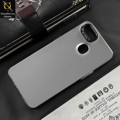 Oppo A7 Cover - Matte Gray - New Exclusive Highend Matte Color Gradient Shiny Case With Soft Borderes Protection