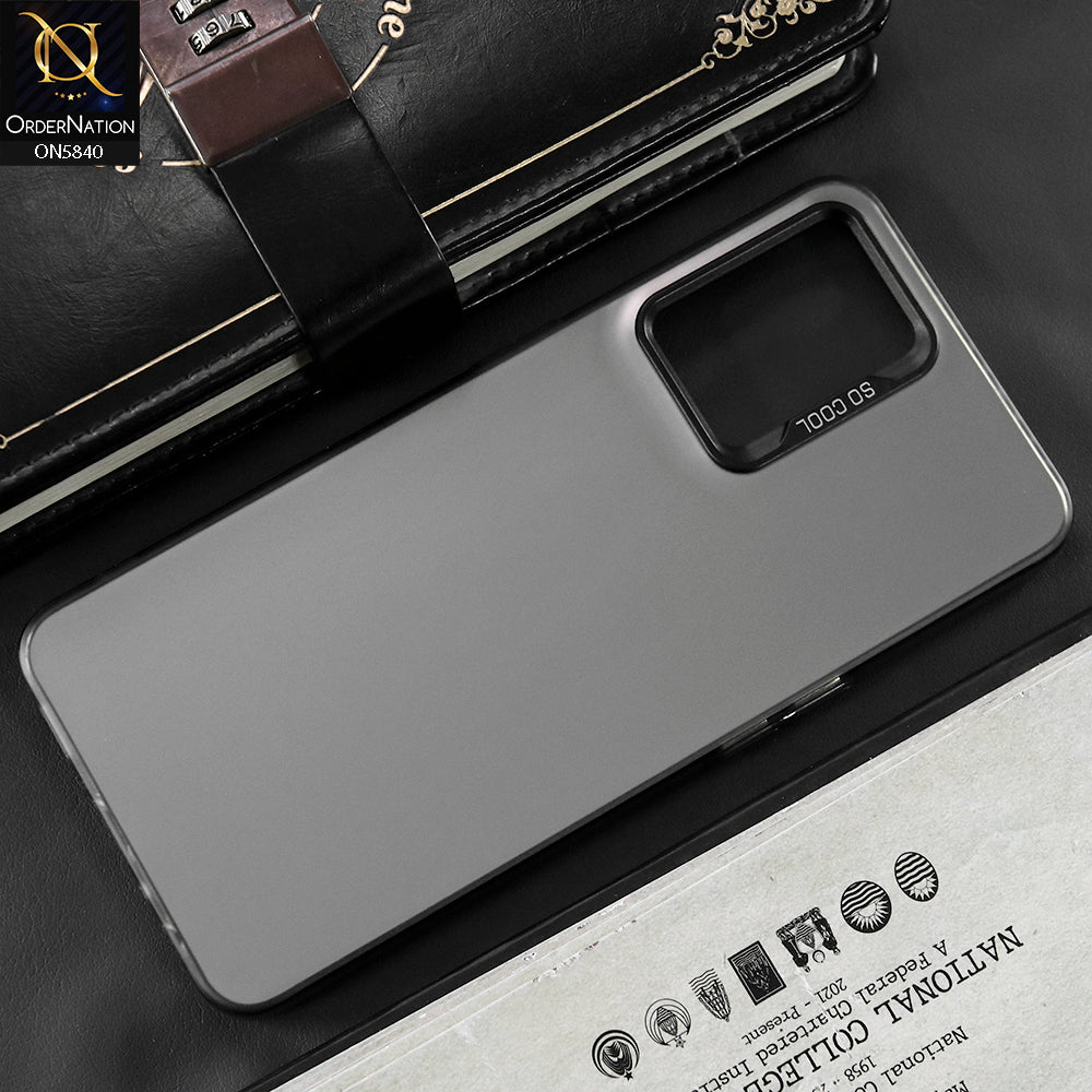 Oppo Reno 6 Lite Cover - Matte Gray - New Exclusive Highend Matte Color Gradient Shiny Case With Soft Borderes Protection