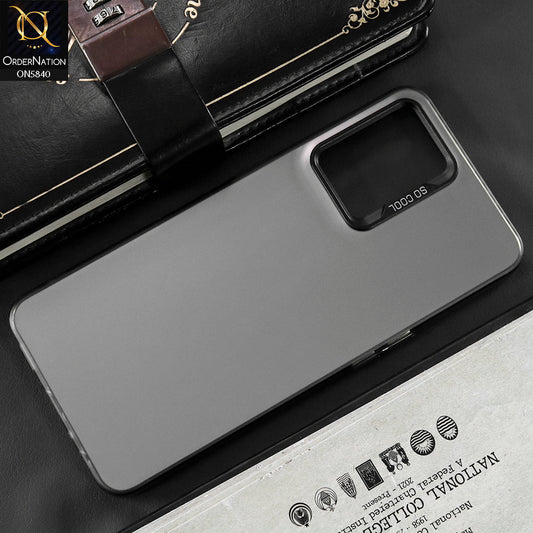 Oppo Reno 6 Lite Cover - Matte Gray - New Exclusive Highend Matte Color Gradient Shiny Case With Soft Borderes Protection