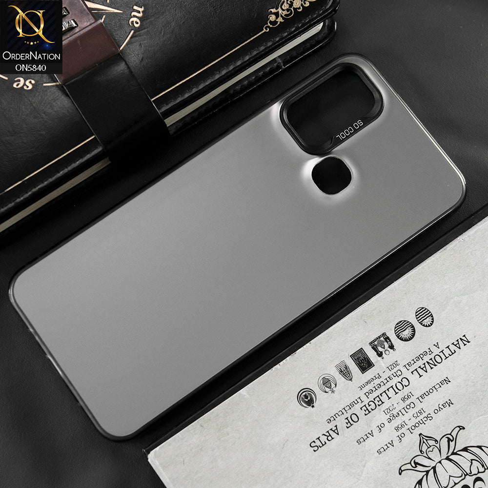 Infinix Hot 10 Play Cover - Matte Gray - New Exclusive Highend Matte Color Gradient Shiny Case With Soft Borderes Protection