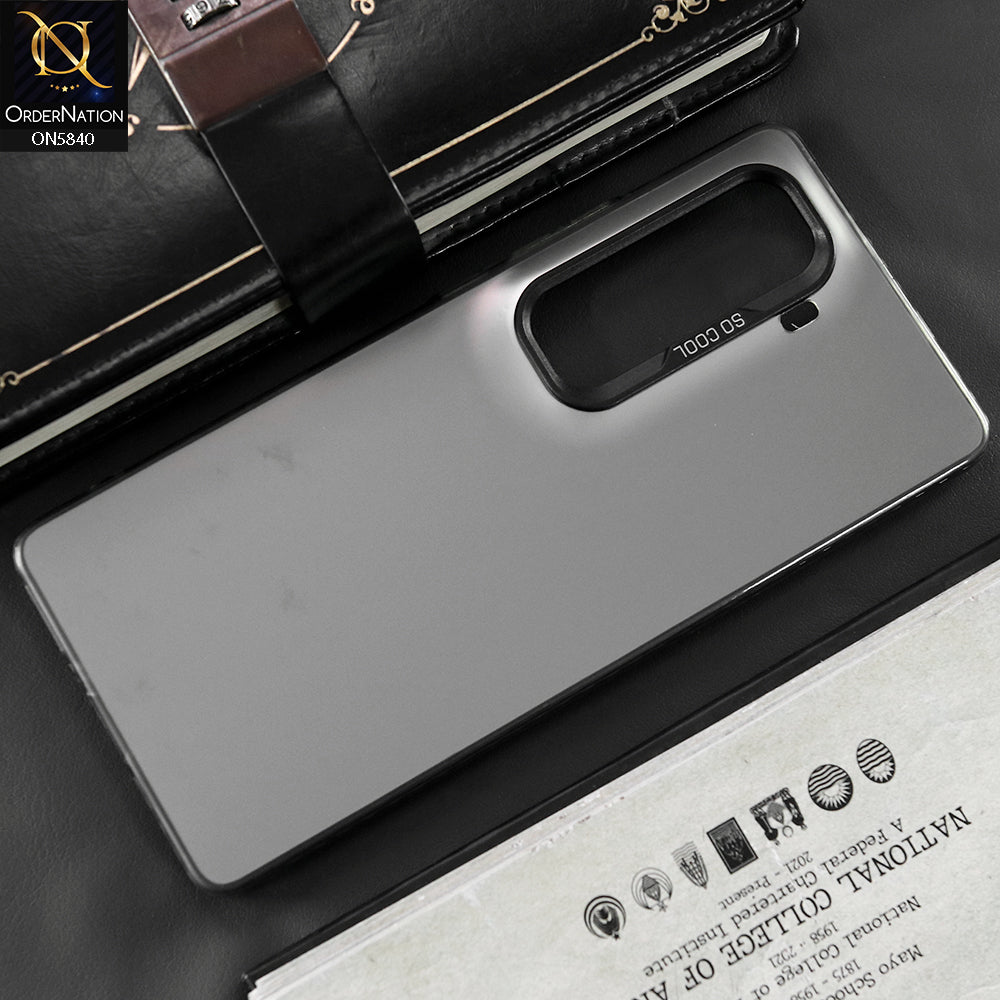 Infinix Hot 50 Pro Plus Cover - Matte Gray - New Exclusive Highend Matte Color Gradient Shiny Case With Soft Borderes Protection