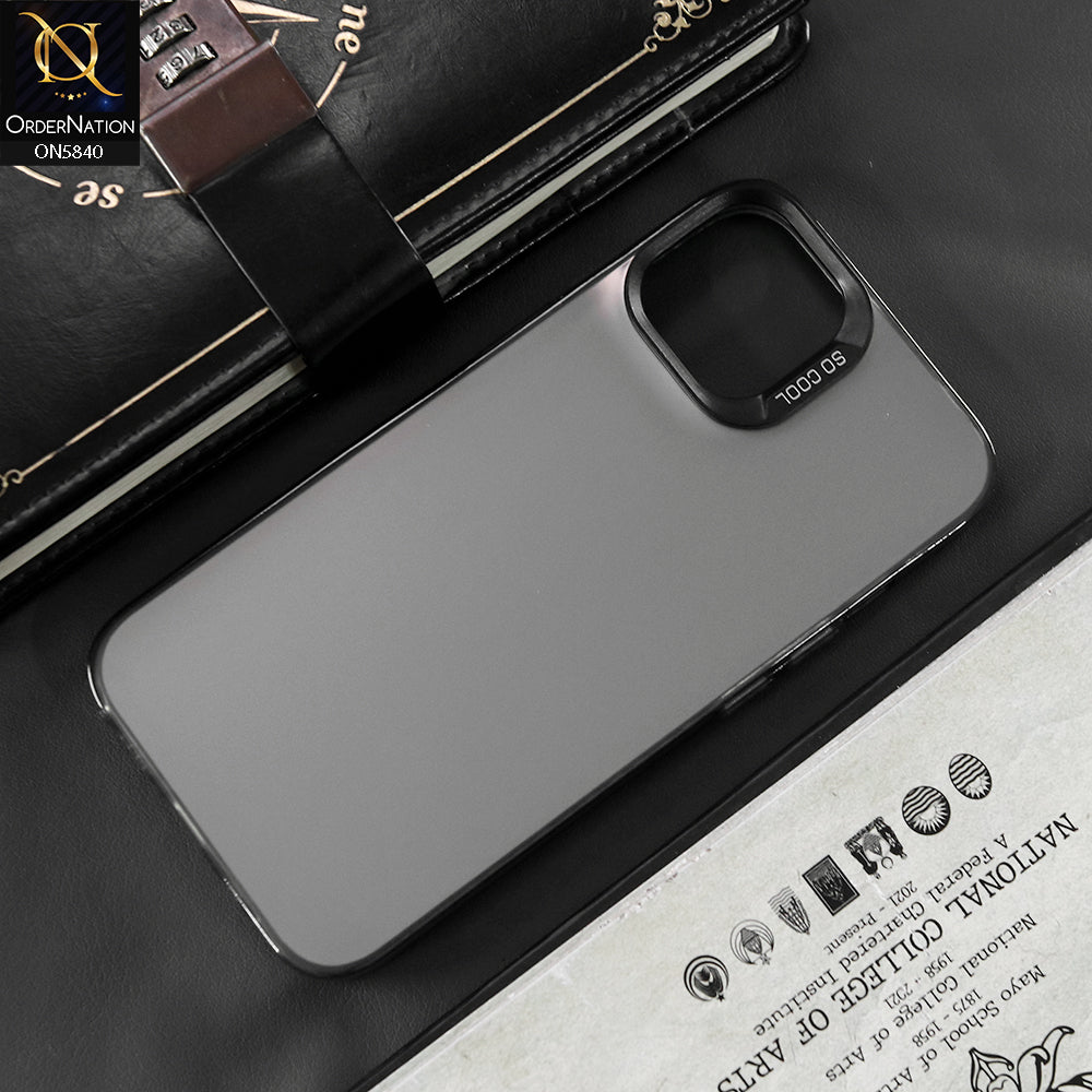iPhone 12 Pro Cover - Matte Gray - New Exclusive Highend Matte Color Gradient Shiny Case With Soft Borderes Protection